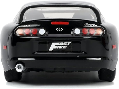Jada Fast & Furious 1:32 1995 Toyota Supra Die-Cast Car, Toys for Kids and Adults(Black)