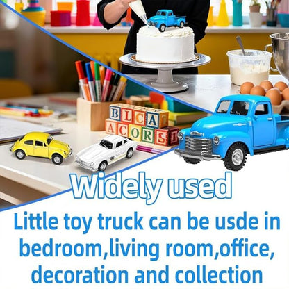 Little Blue Truck Toys for Kids Ages 2 3 4 5 6 7 8 Year Old Boys Girls, 1:32 Alloy Kids Car Toys, with Pull Back Model Cars diecast Cars Toddlers Race playsets Birthday Set