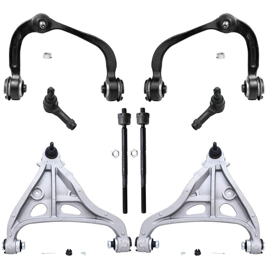 Detroit Axle - 4WD Front End Control Arms Kit for 05-08 Ford F-150 Lincoln Mark LT, 4 Upper & Lower Control Arms 4 Tie Rod Ends