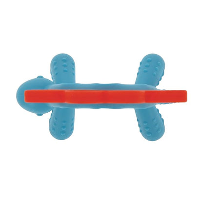 Nuby Geo Zoos Massaging Teether - Baby Teething Toy - Soft Easy Grip - 3+ Months - Dino - Easter Basket Stuffer