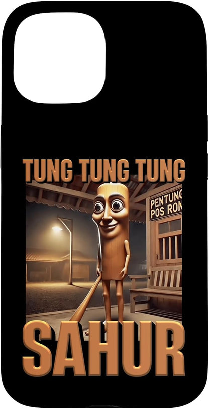 Internet Hilarious Meme AI Character Tung Tung Tung Sahur Case for iPhone 15