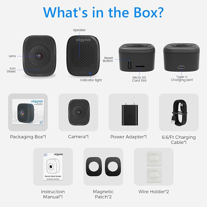 5MP 3K Magnetic Window Camera, Indoor Window Security Camera for Home with Full Color Night Vision,5GHz&2.4GHz WiFi 6,AI Human Vehicle Detection,2-Way Audio, No Drill, 24/7 Recording