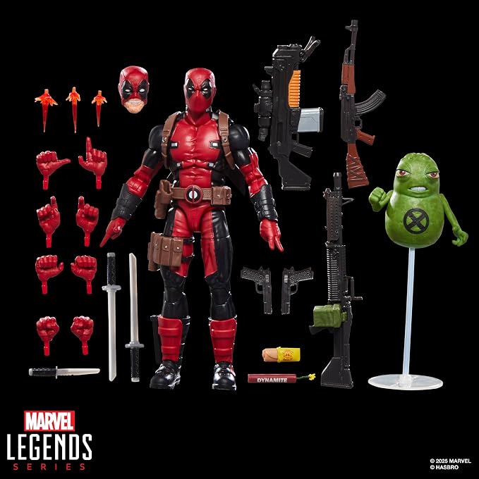 Marvel Legends Maximum Series Deadpool, Deluxe Deadpool Comics Collectible 6-Inch Action Figure with 24 Accessories Including X-Force’s Doop