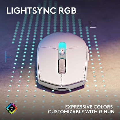 Logitech G305 X Superlight Wireless Gaming Mouse - White | Lightweight 59g, HERO 44K Sensor, RGB lighting, Lightspeed, Bluetooth, 130+ Hr battery life, 6 programmable buttons, PC/Mac