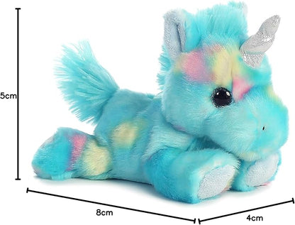 Aurora® Vibrant Bright Fancies™ Blueberryripple Unicorn™ Stuffed Animal - Eye-Catching Fun - Delightful Cuddles - Blue 8 Inches