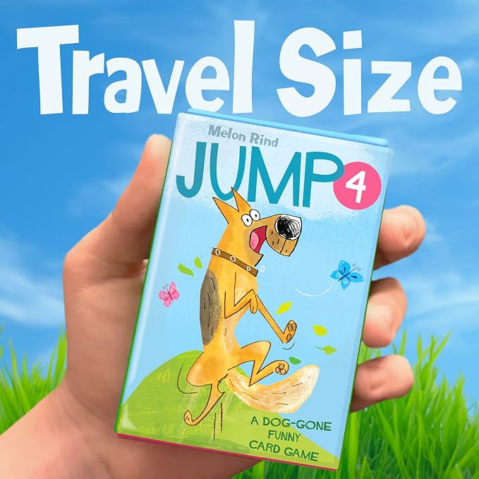 Melon Rind Jump 4, Math Game for Kids Learning Multiples of 4, Lively Puppy Themed Card Game, a Fun Math Activity for Boosting Confidence, Quick and Easy Screenless Fun, Ages 7+