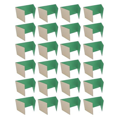 Flipside Products 18”x 48” Green Study Carrel, Privacy Boards, Student Privacy and Focus Booth for The Classroom, Desk Divider Cubby for Tests, Made in USA - 24 Pack