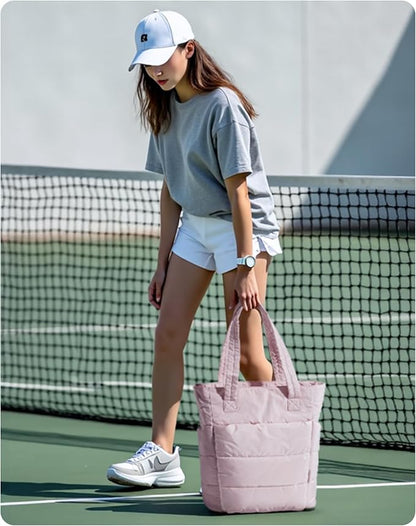 BAGSMART Tote Bag for Women, Lightweight Puffy Tote Bag with Compartments Shoulder Bag Handbag for Travel, Work, Gym | Lightweight
