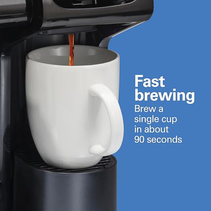 Hamilton Beach FlexBrew Trio 2-Way Drip & Single Serve Coffee Maker | Single Serve Coffee Maker & 12 Cup Coffee Maker | Compatible With K-Cups, Pods or Grounds | Fast Brewing | Black | 49902JN
