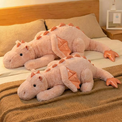 ARELUX Giant 50in 3Lb Big Pink Dragon Large Stuffed Animals Cute Plush Toy Fuzzy Jumbo Dinosaur Pillow Plushies with Wings Cuddly Soft Pterosaur Plushie for Friends Family Member