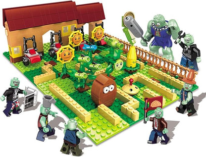 JHESAO Plants and Zombies PVZ Toys Assembly Action Figures PVZ Assemblable Toys Set 1 2 Series Great Gifts for Kids and Fans,Birthday and Christmas Party New