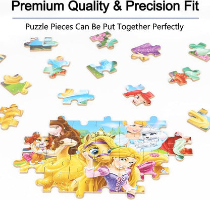LELEMON Puzzles for Kids Ages 4-6, 60 Piece Puzzles for Kids Ages 3-5 in a Metal Box, Educational Jigsaw Puzzles Childrens Puzzle Games Puzzle Toys for Girls and Boys