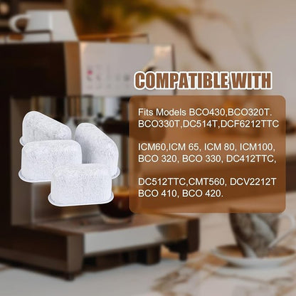 4pcs Coffee Maker Filter Replacement, Water Filter for Delonghi 7313285779 | Activated Carbon Water Filter for Espresso Coffee Machine, Cafe Maker Accessories for Delonghi Compatible with 7313285779