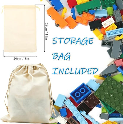 310-Piece Building Blocks Set, Creative Classic Bulk Bricks Toy, Transparent Panel Bricks Baseplate, Compatible with All Major Brands