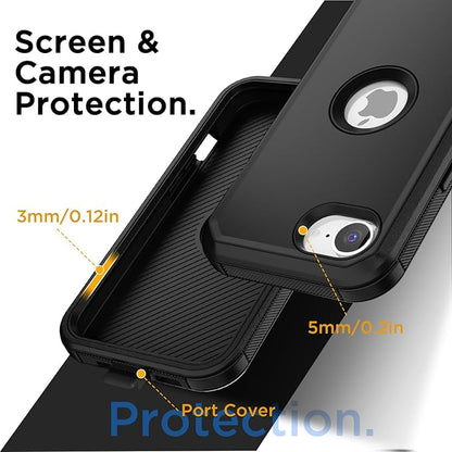 AICase for iPhone 17e/iPhone 16e Case with Belt Clip Holster,Heavy Duty Drop Protection Full Body Rugged Shockproof/Drop Proof/Dust Proof Military Protective Tough Durable Cover for iPhone 17E/16E