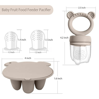 BIGSPINACH Frozen Breastmilk Teether & Forage Feeder Set Frozen Breastmilk Teether Tray