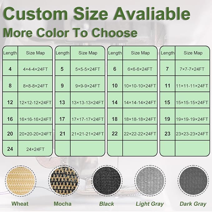 Artpuch Outdoor Pergola Shade Cover 15x19 FT Sun Shade Cloth with Grommets Mocha 90% UV Protection Canopy Patio Privacy Screen (Customized Available)