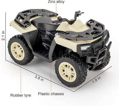 RMZ City 1:36 ATV Off Road Vehicle Model Car, Diecast Pull Back Beach Motorcycle Toy Car for Kids Boy Girl, Car Model Collection and Decoration, White