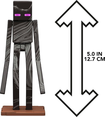 Mattel Minecraft Action Figure & Accessories Toy Set, Enderman Posable Character Collectible Inspired by a Minecraft Movie, 3.25-inch Scale