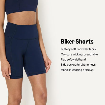 Amazon Essentials Women's Active FormFlex Buttery Soft High Waist Biker Shorts