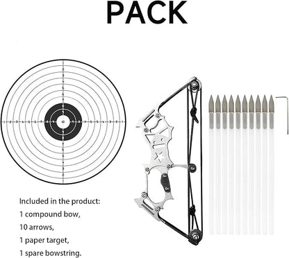 Archery Bow Set Left and Right Hand Compound Bow Hunting Bow Metal Material Catapult RH/LH for Practice Archery