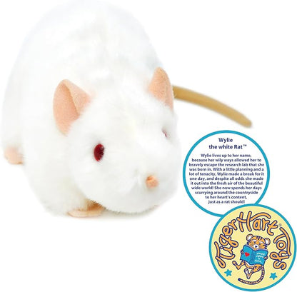 TigerHart Wylie The White Rat - 7 Inch Stuffed Animal Plush