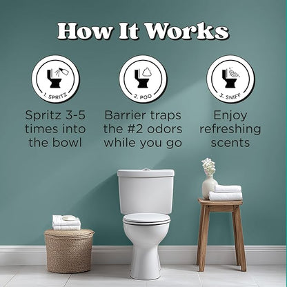 Poo-Pourri Cypress Woods Pocket Sprayer Before-You-Go Toilet Spray - Instantly Trap Bathroom Odor - Plant Based Ingredients & Essential Oils - No synthetic fragrance - Cypress, Pine, Fresh Air Scent