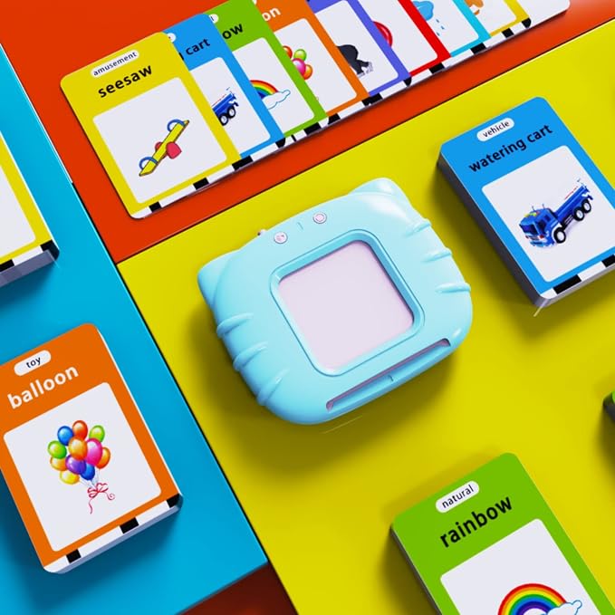 Lapare Audible Learning Toy with Music for Toddler Age 1 2 3 4 5, 520 Sight Words Talking Flash Cards Toy for Girls to Learn Alphabet Number Color Shapes and More