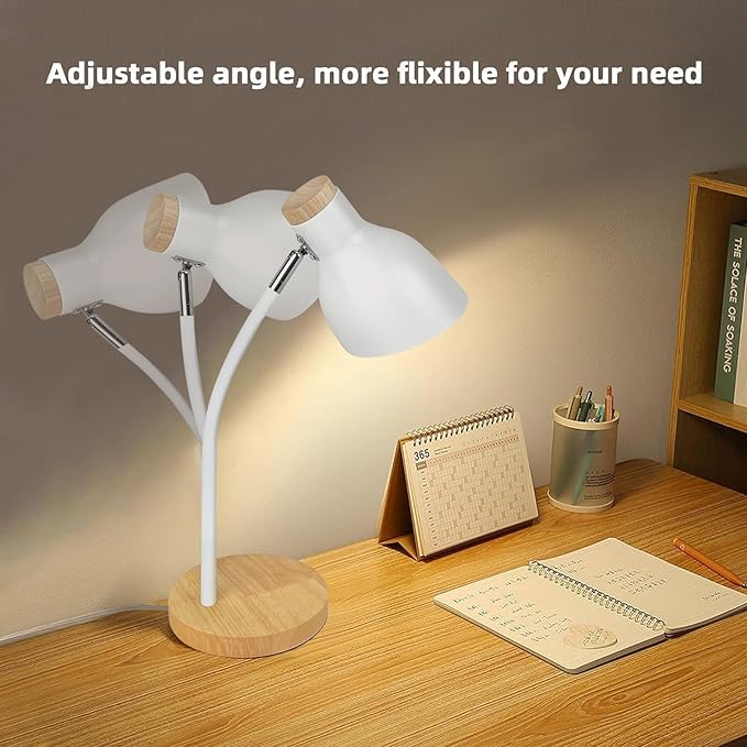 Himmel Desk Lamp, Adjustable Metal Table Lamp, Children's Table Lamp for Bedroom, Living Room, E27 Socket Reading Next to Lamp (Black)