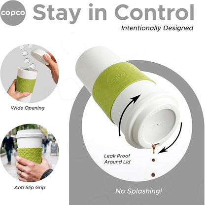 Copco Acadia Travel Mug, 16 Oz - Black, Plum, Blue, Green, Set of 4