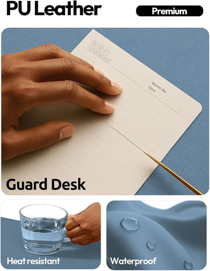 YSAGi Desk Protector&Blotter, Non-Slip Waterproof Leather Mouse Pad | Shields Scratches, Stains, Spills, Heat & Scuffs; Suede Non-Slip; Easy-Clean; Comfy Writing/Typing, 31.5" x 15.8", Blue