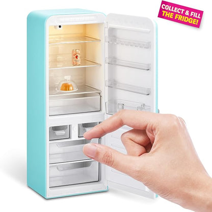 Mini Brands Fill The Fridge Playset w/UV Light by ZURU, Collectibles, DIY, Resin Play, Exclusive Recipe, NOT Edible, 8+