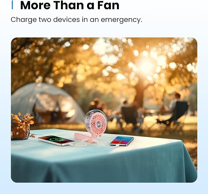 KIBEE Portable Misting Fan, 4000mAh Rechargeable Handheld Fan with 50ml Water Tank, Foldable 180° Mini Fan with Mist Spray, 3-Speed Personal Cooling Fan for Travel, Makeup, Concerts, Outdoor Use, Pink