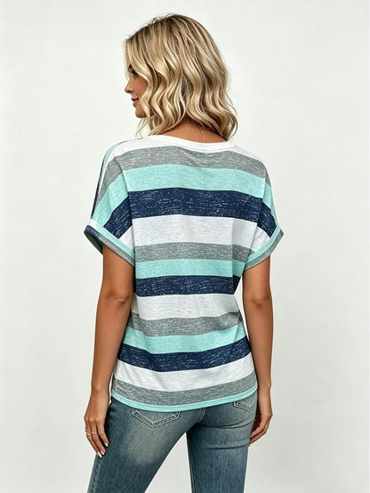 T Shirts Short Sleeve V Neck Tees Womens Tops Beach Vacation Fashion Clothes 2026 Casual Summer Spring Fall Outfits