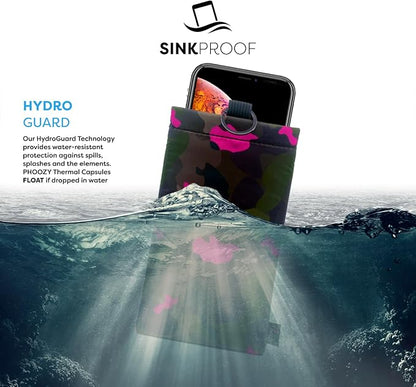 PHOOZY Apollo II Thermal Phone Case with NASA-Derived Technology - Extends Battery Life 4X in Hot or Cold Weather - Military Grade 8-Foot Drop Protection Insulated Pouch - Large Pink Camo
