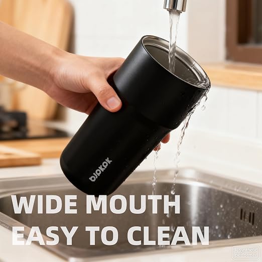 BJPKPK 20oz Spill Proof Coffee Tumbler, Insulated Stainless Steel Cup | Double Wall Vacuum, Leakproof Lid, Keeps Hot/Cold/Iced, BPA Free, Dishwasher Safe, Cupholder, Travel, Dark Green