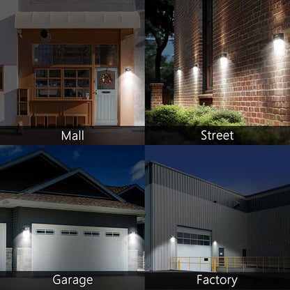 30W LED Wall Pack Light with Dusk to Dawn Sensor, 3600LM, 5000K Daylight, 120Vac Led Porch Lights, IP65 Waterproof Outdoor Security Lighting for Garage Warehouse Garden, ETL Certified, 2 Pack