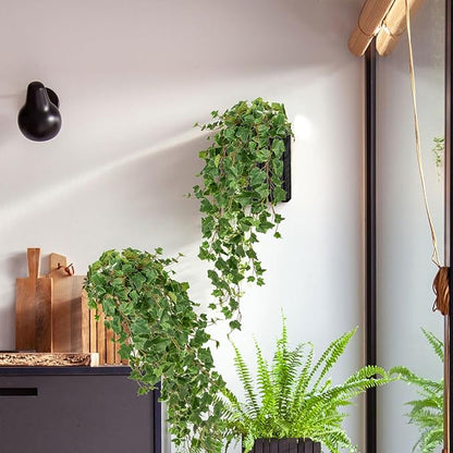 Hollyone Artificial Hanging Plants 35.4" Fake Ivy Vine Faux Ivy Leaves Fire and UV Resistant Hanging Plant Wall Greenery for House Room Patio Indoor Outdoor Home Shelf Office Wedding Decor