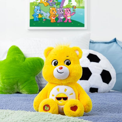 Care Bears 14" Funshine Bear Plushie - Medium Size - Yellow Plush for Ages 4+ – Perfect Stuffed Animal Holiday, Birthday Gift, Super Soft and Cuddly – Good For Girls and Boys, Employees, Collectors