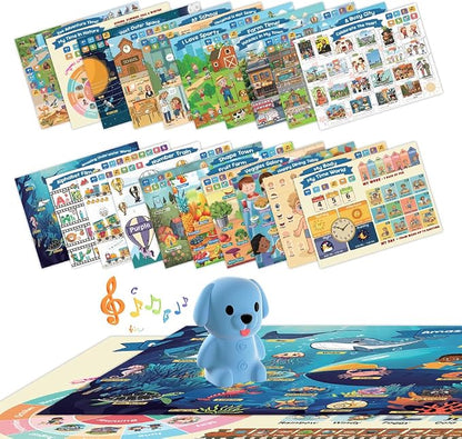 Educational Toys for 3 4 5 6 Year Old, Toddler Learning Posters & Talking Pen Books for Kids 3-5, Learning Toys for Ages 3-6, |Preschool Learning Activities, Gifts for Boys & Girls