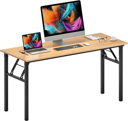 Need Home Office Desk - Large Computer Desk Sturdy Table Foldable Desk Gaming Computer Table No Assembly Required AC5BB 60 inch | Black Frame Writing Gaming Work Table/Foldable Home Office Desk/Sewing Table, No Assembly Required