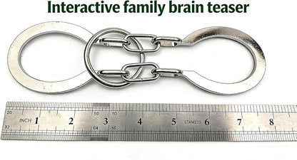 MAGIKON Traditional Brain Teaser, Classical Metal Horseshoe Puzzle (Silver, Normal)