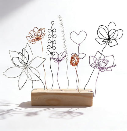 BoFUN Easy Wire Flower Crafts Kit for Teens& Adults, DIY Art Hobbies Metal Flower Making Set for Women, Creative Handmade Craft Supplies for Home Decor, Party, Mom Birthday Gift (Antique)