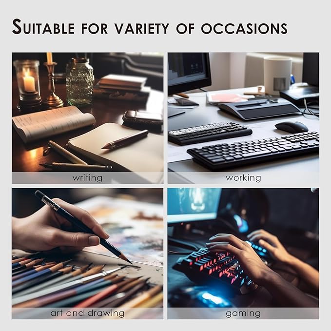 Large Desk Mat - 47.2"x 17" Non-Slip PU Desk Pad for Office and Home - Ideal for Large Mouse Pad and Desk Mats on Top of Desks(Dark Blue)