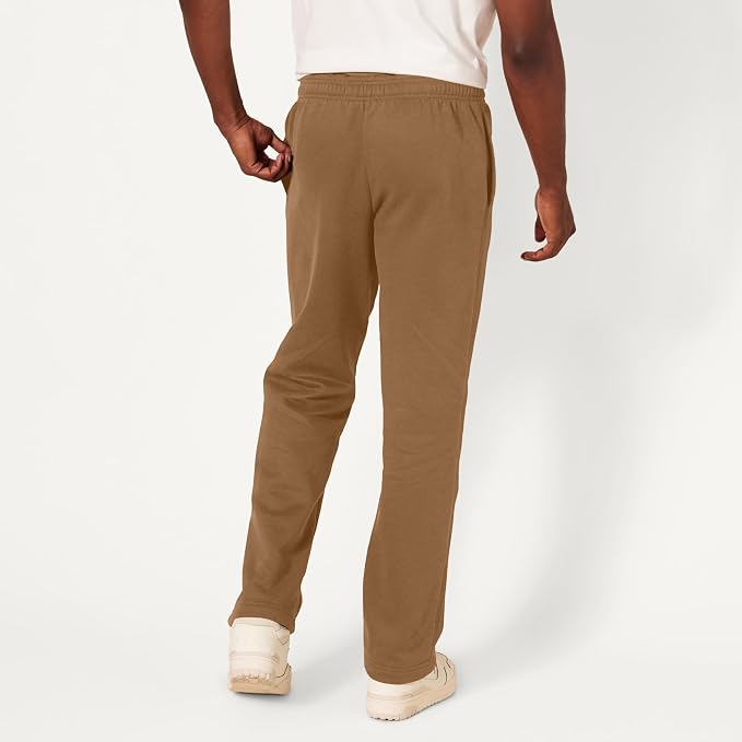 Amazon Essentials Men's Relaxed Straight Leg Fleece Open Bottom Sweatpant (Available in Big & Tall)
