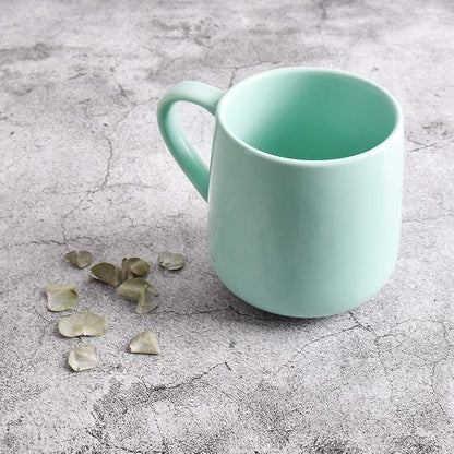 Bosmarlin Glossy Ceramic Coffee Mugs Set of 2, Tea Cup for Office and Home, 18 oz, Suitable for Dishwasher and Microwave(Mint Green, 2)