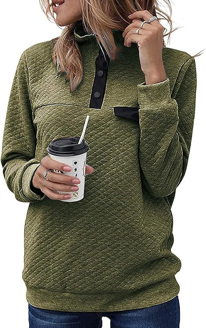 BTFBM Women Fashion Quilted Pattern Lightweight Zipper Long Sleeve Plain Casual Ladies Sweatshirts Pullovers Shirts Tops