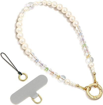 SURPHY Phone Charm, Handmade Beaded Phone Wrist Strap with Tether Tab | Phone Charm Strap, Phone Chain with Premium Metal Buckle, Wrist Strap Fits Cellphone Cases, Wallets, Bags, Keys