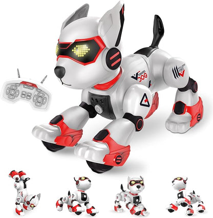 BYTEWAR Realistic Robot Toy Puppy, Intelligent Programming Robot Dog, Remote Control and Interactive Gesture Function, Imitate Animal Music and Dance,Nice Gift for Boy or Girl 3-5 5-8 Ages