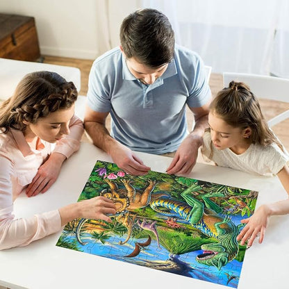Puzzles for Kids Ages 4-8 Year Old,100 Piece Dinosaur Jigsaw Puzzle for Toddler Children Learning Educational Puzzles Toys for Boys and Girls - Every Piece is Unique